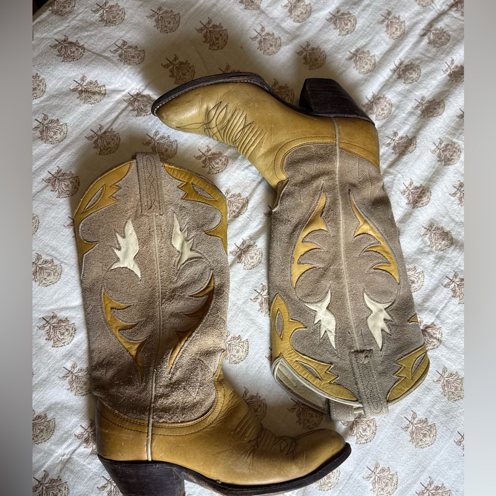 Dan Post Tan Leather Cowboy Boots